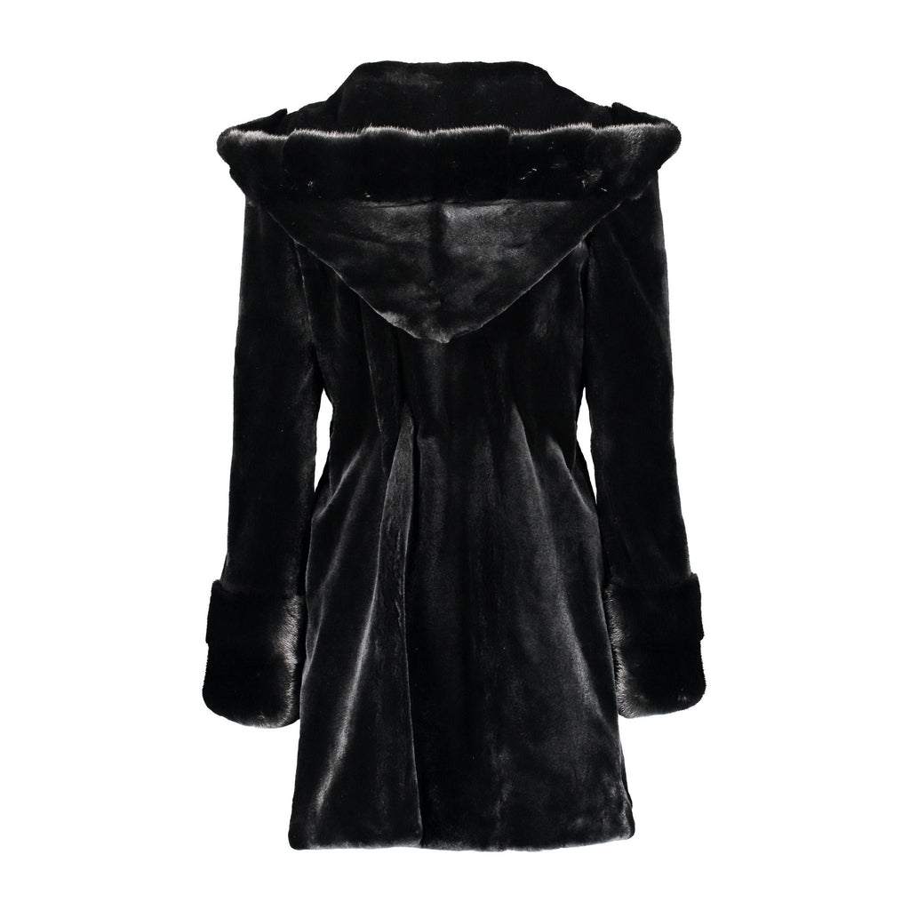 JANICE Hooded Sheared Mink Fur Parka