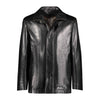 LEWIS Men leather jacket with raccoon lining