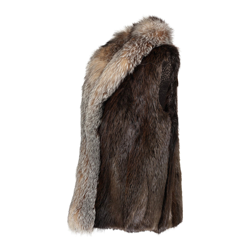 Long hair beaver jacket and mink insert – Wolfie Premium Outerwear