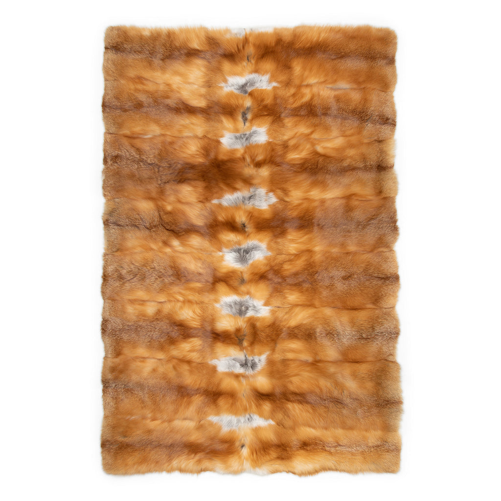 QUEBEC Red fox fur blanket