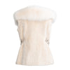 OLIVIA Sheared beaver vest with front fox
