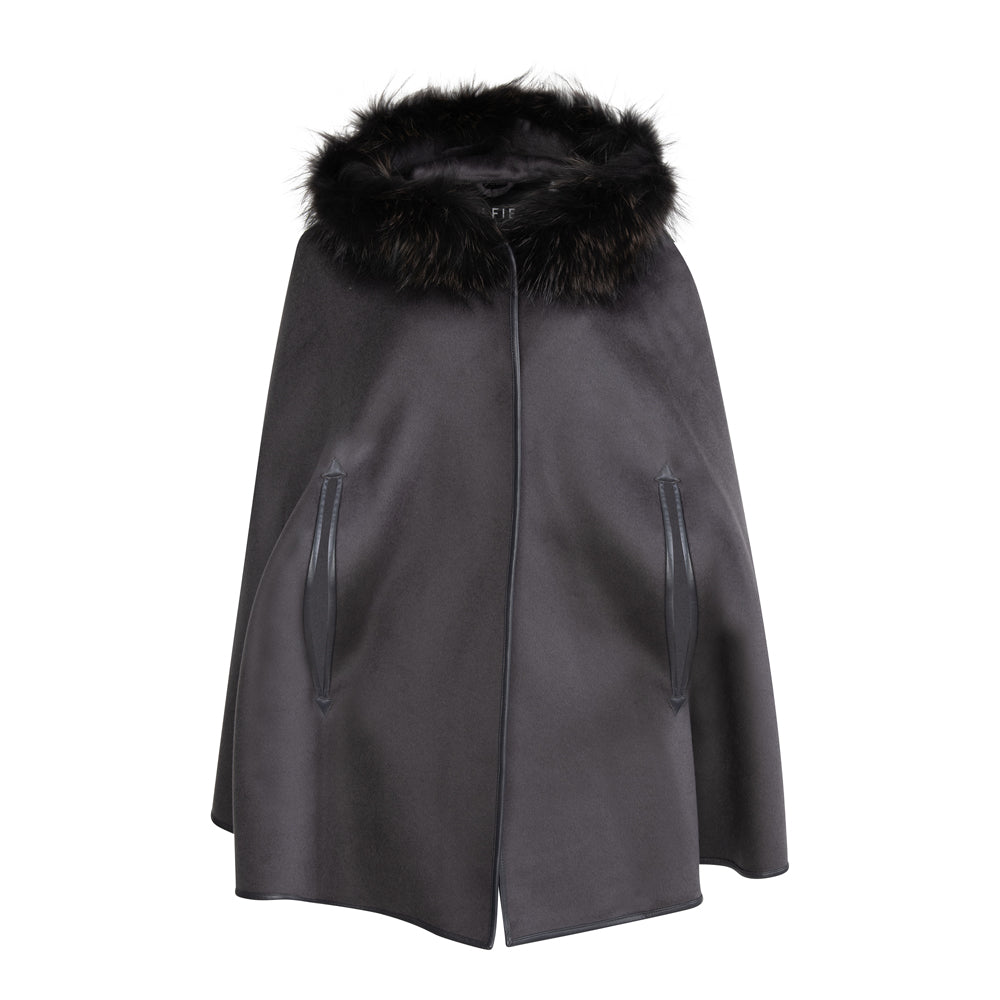 PAMI Cashmere hood cape