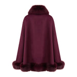 PATY Cashmere cape with slit sleeves