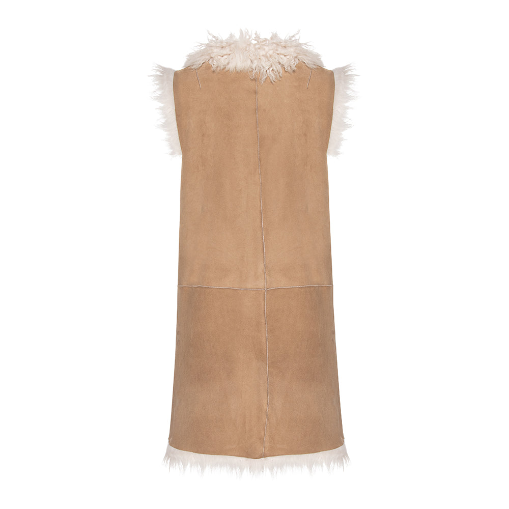 STORMI Long shearling vest