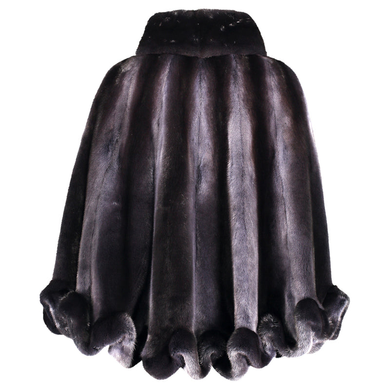 LUCILLA Mink fur cape – Wolfie Premium Outerwear - Main Image