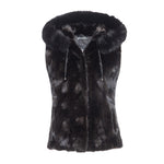 FIONA Sculpted hooded fox fur vest