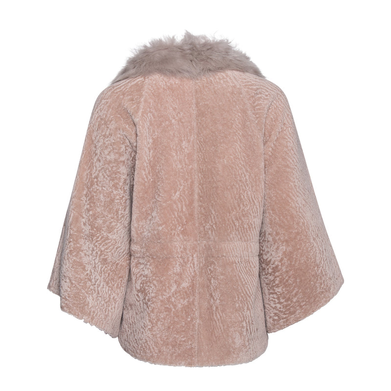 Karly - Shearling and Toscana cape