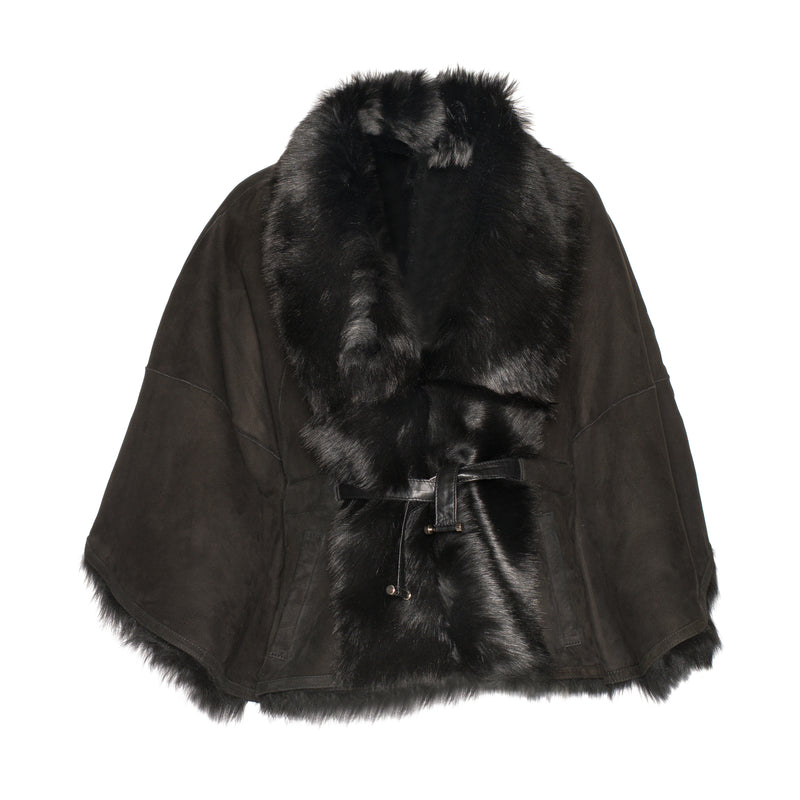 EMMA - Shearling Toscana cape