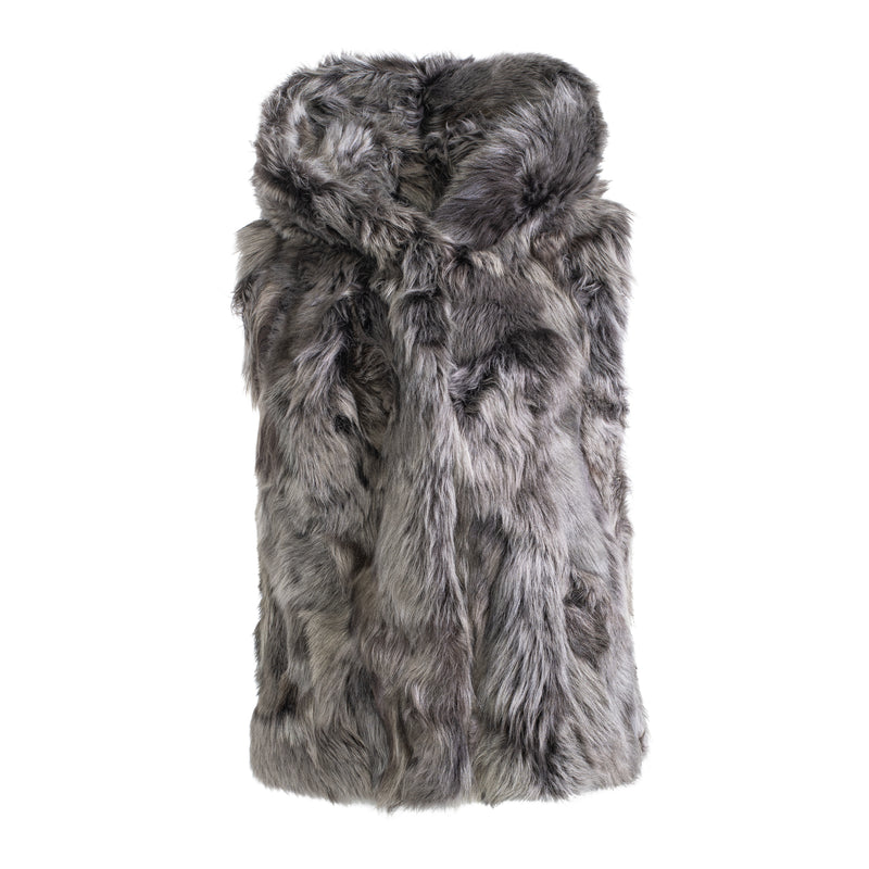 FIONA2 toscana hooded shearling vest