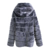 CASEY Shearling fur Reversible hooded jacket