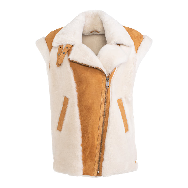 Dallas Vest Shearling two-tone