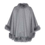 St Tropez Cashmere/Wool Cape with Toscana trim