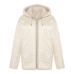 CASEY Shearling fur Reversible hooded jacket