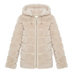 CASEY Shearling fur Reversible hooded jacket