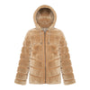 CASEY Shearling fur Reversible hooded jacket