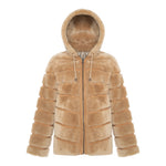 CASEY Shearling fur Reversible hooded jacket