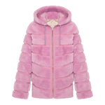 CASEY Shearling fur Reversible hooded jacket