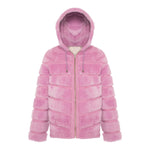 CASEY Shearling fur Reversible hooded jacket