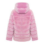 CASEY Shearling fur Reversible hooded jacket