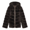 CASEY Shearling fur Reversible hooded jacket