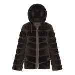 CASEY Shearling fur Reversible hooded jacket