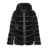 CASEY Shearling fur Reversible hooded jacket