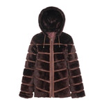 CASEY Shearling fur Reversible hooded jacket