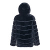 CASEY Shearling fur Reversible hooded jacket