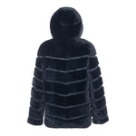 CASEY Shearling fur Reversible hooded jacket