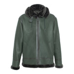 CAPTAIN Men Hooded Merino Sheepskin Aviator Jacket (blouson d'aviateur en peau de mouton mérinos)