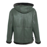 CAPTAIN Men Hooded Merino Sheepskin Aviator Jacket