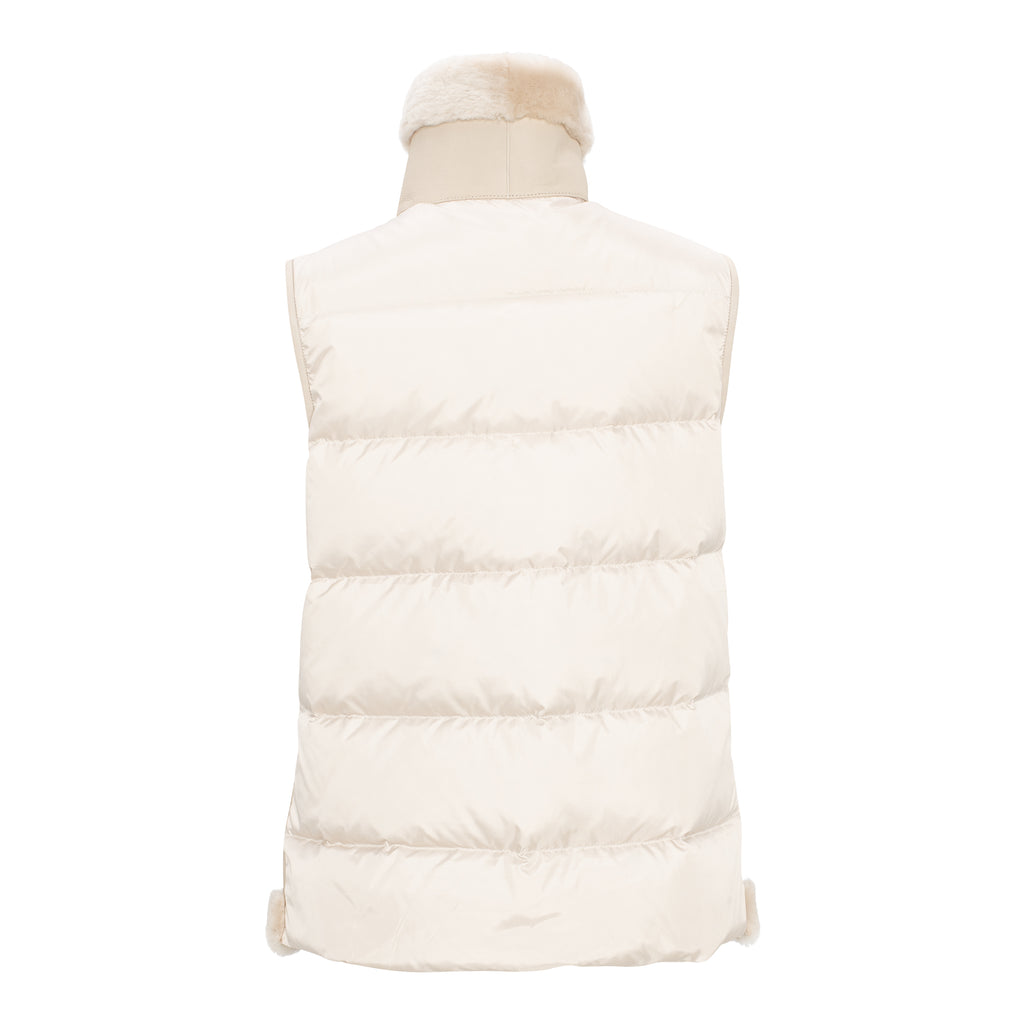 DIXIE Goose Down- Merino Shearling Zip vest