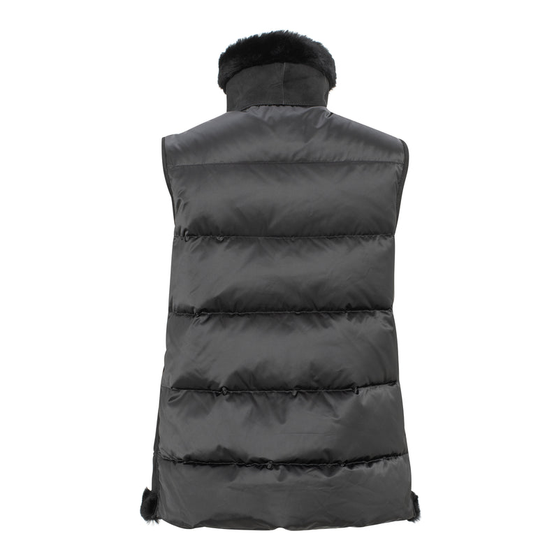 DIXIE Goose Down- Merino Shearling Zip vest