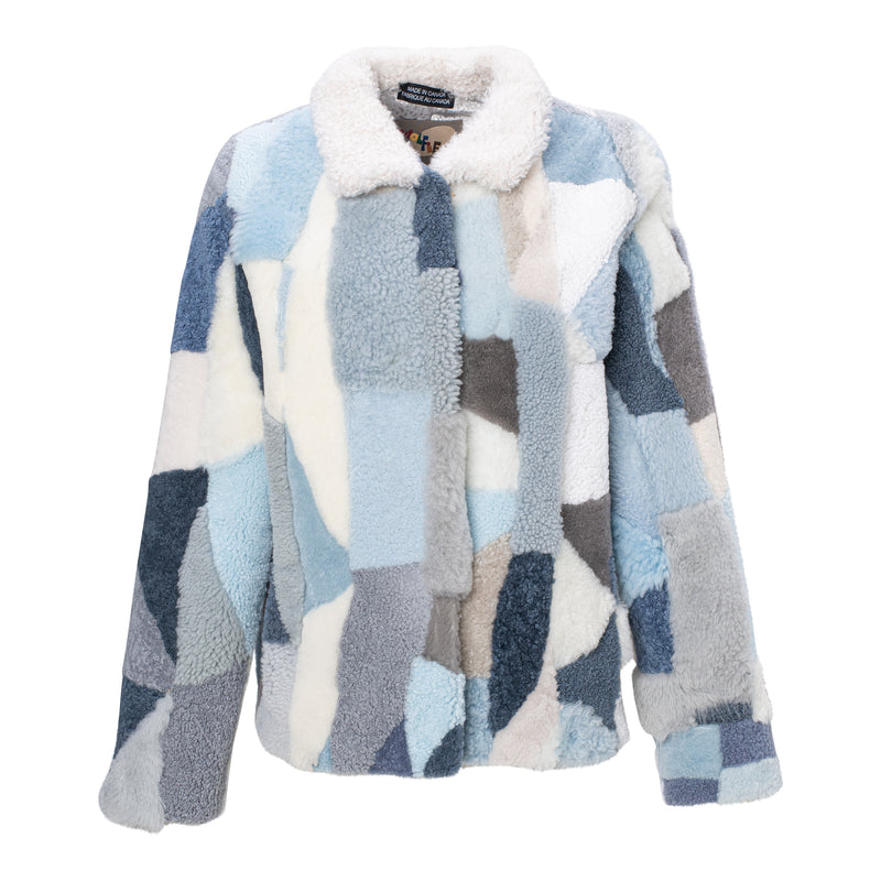 Lolli mosaic Shearling Jacket