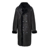 TONY Men Long Double Breasted Shearling Coat