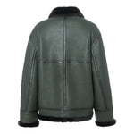 LEVY Men Shearling Sheepskin Moto Jacket