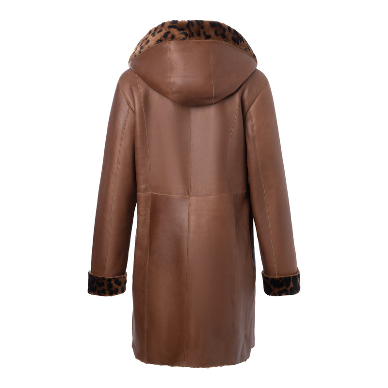 Manteau à capuche en laine mérinos SANTA FE