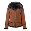 AMELIA Aviator Hooded Shearling Jacket