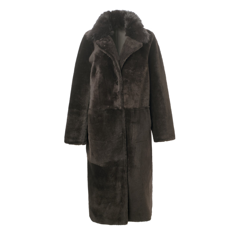 Miami  Long Shearling + Toscana collar ( reversible )