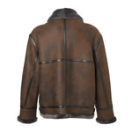 LEVY Men Shearling Sheepskin Moto Jacket