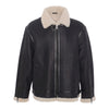 LEVY Men Shearling Sheepskin Moto Jacket
