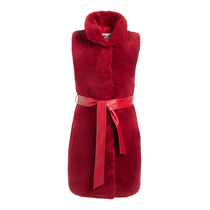 Riny Shearling long vest