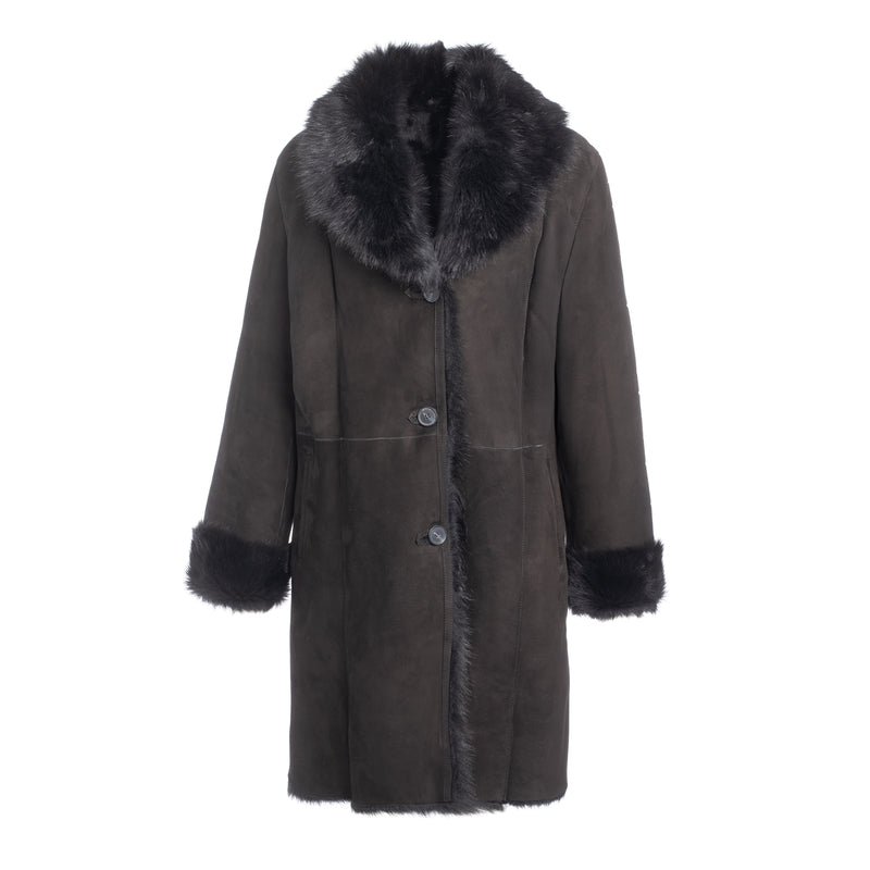 Debra Toscana Shearling Coat 36"