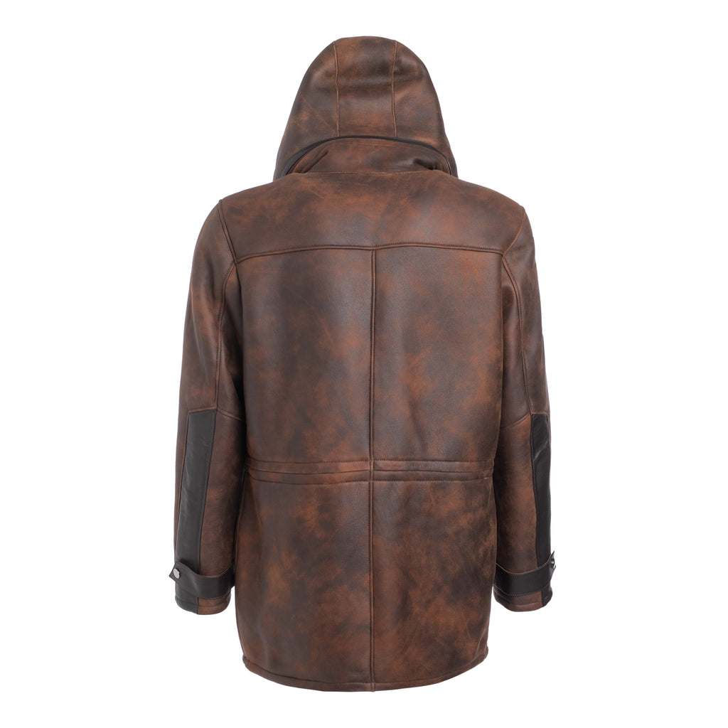 DENVER Men Hooded Shearling Coat
