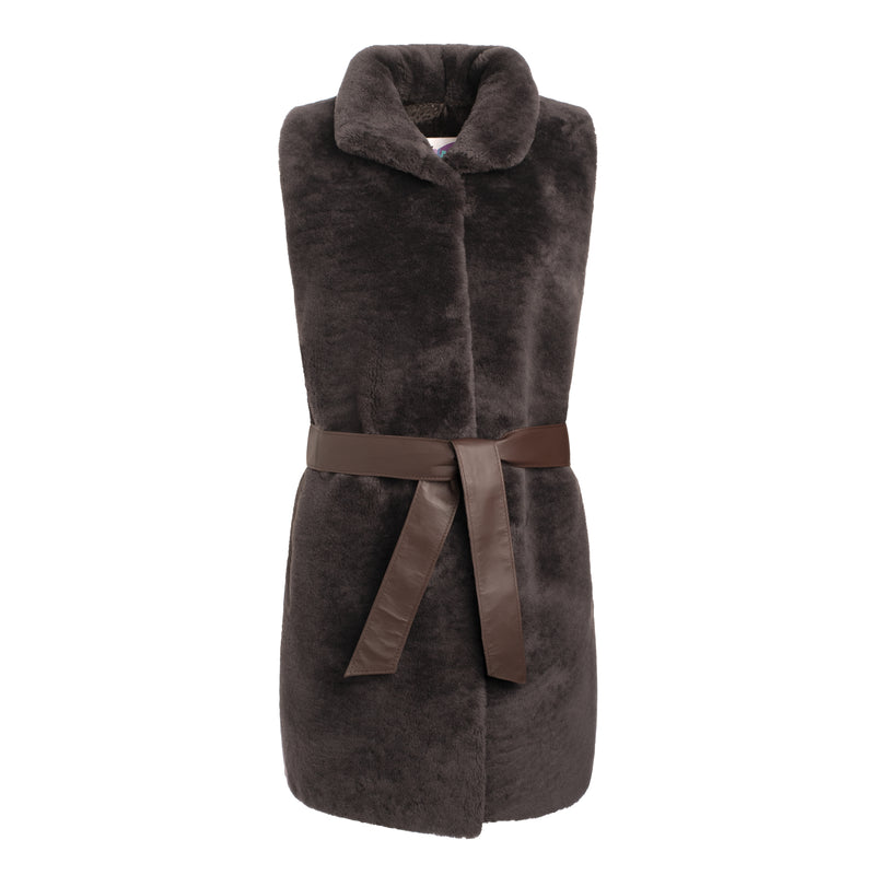Riny Shearling long vest