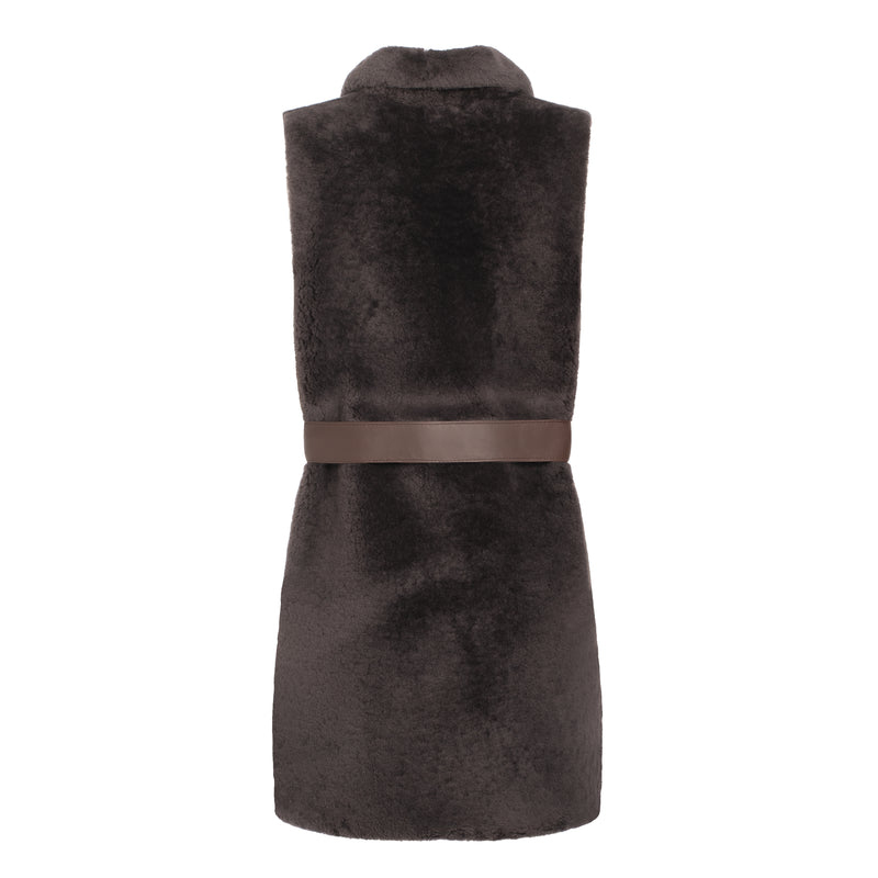 Riny Shearling long vest