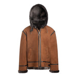 CAPTAIN Men Hooded Merino Sheepskin Aviator Jacket