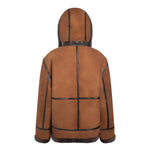 CAPTAIN Men Hooded Merino Sheepskin Aviator Jacket