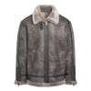 LEVY Men Shearling Sheepskin Moto Jacket