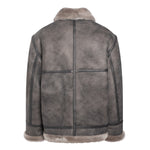 LEVY Men Shearling Sheepskin Moto Jacket